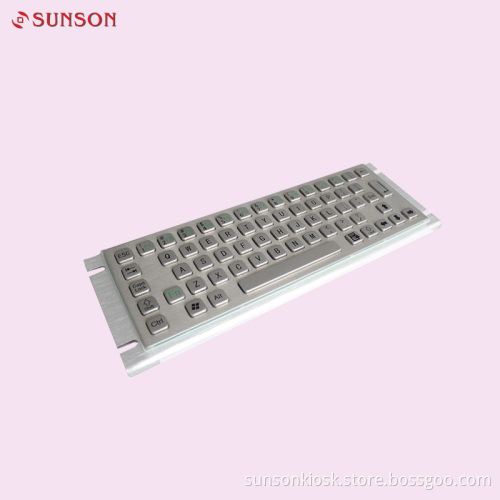 Industrial Metal Keyboard and Track Ball